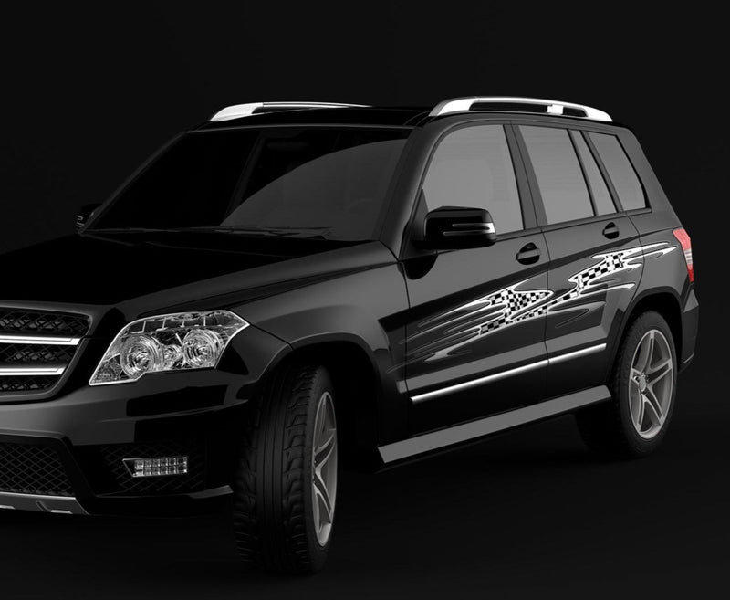 beast checkers decal on black SUV